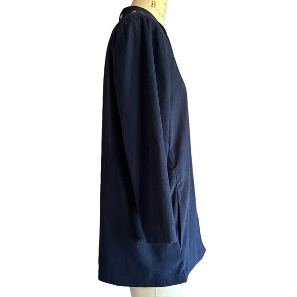 Vintage Jacket Womens Small Navy Long Nautical Winter Classic Outdoor Wear - Picture 3 of 8